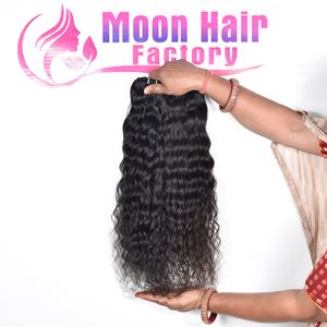 Cheveux humains indiens bruts de temple, 100% naturels, alignés sur la cuticule, aspect naturel, bouclés, doux et soyeux, en vente par l'exportateur - Product Image 2