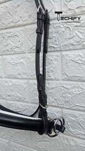 Brida de cuero bitless transparente de cristal blanco de alta calidad con peines de curry de doma Producto de caballo - Product Image 3