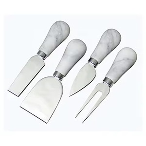 Ensemble d'outils à fromage en argent à motif solide en marbre Couteau à beurre en métal pour la maison ou le mariage Couteau à trancher - Product Image 1