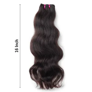 100% naturel indien Remy Extensions de cheveux ondulés faisceaux de l'Inde Temple vente de cheveux bruts - Product Image 5