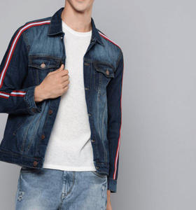 2026 nuevo diseño de moda chaqueta vaquera de alta calidad para hombre con cuello levantado reversible y logotipo frontal personalizable precio al por mayor - Product Image 2