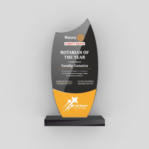 Trofeo Acrílico Wave Crest - Premio Elegante y Duradero con Acabado de Cristal para Reconocimiento Corporativo, Deportivo y Académico, Mukesh Enterprise - Product Image 6