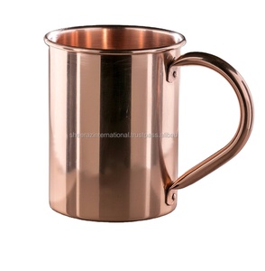 Venta al por mayor de alto diseño moderno de acero inoxidable personalizado Metal cobre cerveza Moscú mula taza de cobre respetuoso con el medio ambiente café en la escuela - Product Image 1
