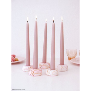 Ensemble de 2 bougeoirs à bougie en marbre au design admirable pour la maison bougeoir décoratif de fournisseurs en gros - Product Image 3