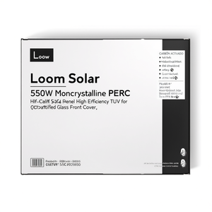 Panneau solaire monocristallin PERC demi-cellule Loom Solar 550W haute efficacité avec couvercle avant en verre certifié TUV - Product Image 2