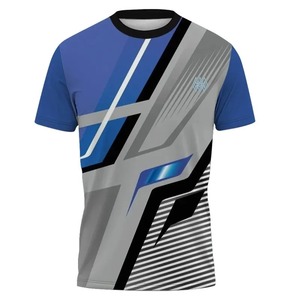 Camisetas para hombre, Camiseta deportiva transpirable de manga corta con estampado 3D para hombre, nuevo uniforme de bádminton y mesa superior rápido transfronterizo - Product Image 5