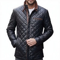 Veste en cuir de mouton matelassée haut de gamme Leathertex, fabriquée à la main, pour homme, taille XS, imperméable, coupe-vent, séchage rapide, style moto, teinte.