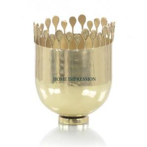 Bol en laiton Ustensiles en métal à haute demande pour hôtel et restaurant Cadeaux d'affaires durables minimalistes Bol en forme de couronne polie - Product Image 1