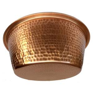 Bol de spa en cuivre de luxe fabriqué à la main idéal pour la pédicure, le trempage des pieds et la thérapie de relaxation avec finition décorative en marteau - Product Image 1