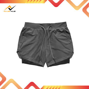 Custom Logo 2-in-1 Athletic Sports Shorts for <b>Men</b> Mid-Waist Cotton <b>Jogger</b> with Mesh Pocket Casual Elastic Waist Customizable - Product Image 6
