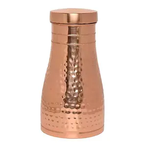 Jarra de cabeceira de cobre puro com design martelado, com capacidade de 1 litro, preço mais barato