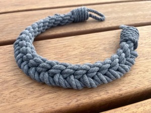 Retenue de rideau en coton gris fait à la main embrasse en corde tressée décor de fenêtre rustique - Product Image 3