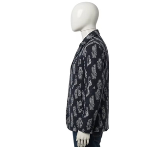 Breathable Knitted Worsted Mens Jacket Polyester Fabric Heat Transfer Printed <b>Lightweight</b> Outdoor Wear Custom Apparel Supplier - Product Image 5