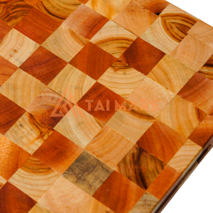 Planche à découper de boucher carrée en bois d'acacia de grain d'extrémité personnalisée de haute qualité en gros pour une utilisation en cuisine sur la viande et les légumes - Product Image 6