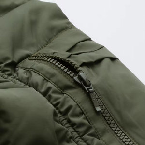 <b>Waterproof</b> Breathable Knitted 100% Polyester Women Bomber Jacket Custom Logo OEM Service Wholesale New Design - Product Image 6