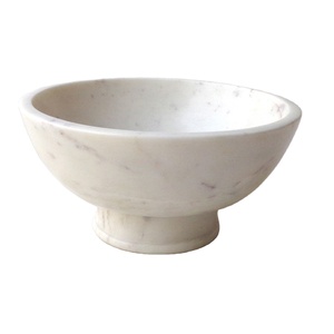 Bol en marbre blanc Pure Elegance avec un design moderne sophistication et fonctionnalité intemporelles pour rehausser votre expérience culinaire - Product Image 1