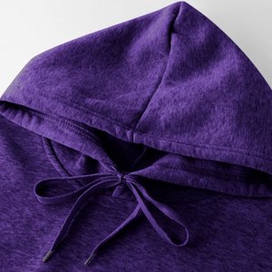 Sweat à capuche uni pour hommes Pull en molleton de coton doux avec poches Sweats à capuche tendance - Product Image 4