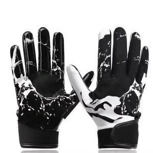 Gants de football américain en silicone de haute qualité, respirants, à séchage rapide, avec poignées antidérapantes pour la paume, doigts entiers, poignet réglable - Product Image 4