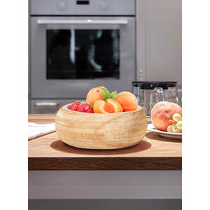 Bol de service élégant et écologique en bois massif, fabriqué à la main, au design moderne et finition polie, pour la décoration de la maison et de la cuisine - Product Image 6