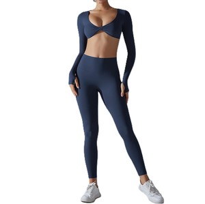 Ensembles de leggings de soutien-gorge de sport Scrunch respirant personnalisé le plus vendu ensembles de yoga de vêtements de fitness d'entraînement pour les femmes - Product Image 1