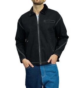 Chaqueta Utilitaria para Hombre de Lona de Algodón Grueso de Alta Calidad, Lavada con Ácido - Product Image 1