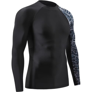 เสื้อรัดกล้ามเนื้อ BJJ แบบสั่งทำพิเศษ พร้อมคุณสมบัติการกระชับสวมใส่สบาย แขนเสื้อแบบกำหนดเองได้ โลโก้ด้านหน้า และคุณสมบัติยืดหยุ่น - Product Image 2