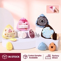 Pabrik Grosir Spons Makeup Marshmallow, Spons Foundation Air Cushion Basah Kering, Logo Custom Kulit Sintetis