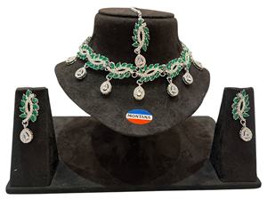 Conjunto de collar de Gargantilla clásica para mujer con estilo con pendientes de diamantes para fiestas aniversarios eventos tradicionales Idea de regalo - Product Image 5