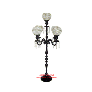 Candélabre brillant en aluminium de nouvelle conception pour la décoration intérieure et extérieure de la maison de salon grand candélabre fait main avec 5 bras - Product Image 5
