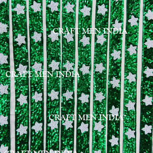 Venta caliente correas de cuentas personalizadas creativas hechas a mano lentejuelas estrella forrada bolsa de algodón gancho Cierre de bucle diseño plegable para la universidad - Product Image 1