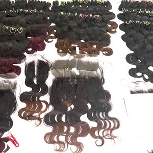 Extensiones de Cabello Natural de Alta Calidad, Color Ombre, Ondulado, con Frontal y Mechones para Hacer Pelucas - Product Image 5