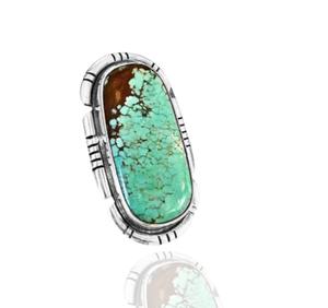 Hot Seller New Big Turquoise GemStone Boho Chunky Statement <b>Ring</b> Handmade Jewelry Antique Womens Handmade <b>Fashion</b> Accessories - Product Image 2