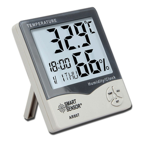SENSOR INTELIGENTE AR807 Higrômetro Digital Termômetro Medidor de Umidade e Temperatura Estação Meteorológica com Calendário e Alarme - Product Image 2