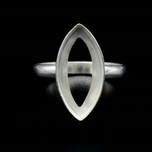 Bague en argent sterling 925 massif, forme marquise, à dos ouvert, avec sertissage à coupelle de 4-24 mm, vente en gros, fournisseur de bijoux faits à la main - Product Image 2