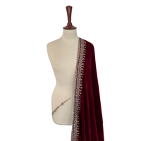 Nouveau design, châles et écharpes longs en velours chaud d'hiver pour femmes, foulards et bandeaux en polyester à motif floral de haute qualité