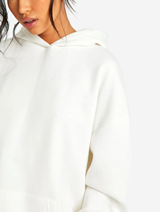 MOQ bajo sudaderas con capucha de gran tamaño 100% algodón polar 320gsm peso pesado invierno Streetwear mujeres con capucha - Product Image 6