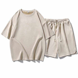 Tendance Vêtements pour hommes Tenue décontractée Ensembles 2 pièces T-shirts à manches courtes et ensembles de shorts Logo personnalisé Fabrication de haute qualité - Product Image 2