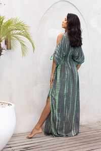 New Wholesale <b>Beach</b> Wear Elegant Summer Tie Dye Sarong <b>Kaftan</b> Women <b>Beach</b> Dress Cover up Home Loungewear - Product Image 2