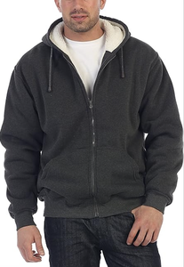 BANGLADESH DIRECT FACTORY MEN'S SOFT HEAVYWEIGHT <b>SHERPA</b> <b>LINED</b> FLEECE <b>HOODIE</b> JACKET NEW ARRIVAL WINTER THERMAL JACKETS - Product Image 6