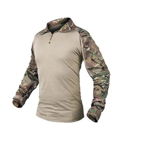 Ensemble uniforme tactique camouflage respirant unisexe en polyester/coton, chemise polo à manches longues, pantalon cargo, chasse, randonnée - Product Image 2