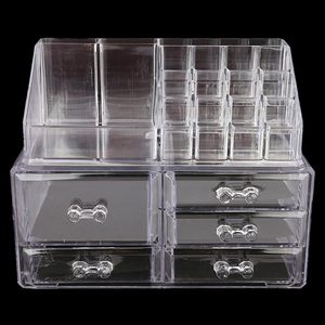 Acrylic Cosmetic Makeup Organizer <b>Storage</b> <b>Box</b> - <b>White</b> - Product Image 1