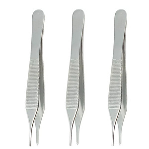 3 fórceps de tejido Adson de grado O.R Premium, instrumento quirúrgico con puntas dentadas de 4,75" - Product Image 1
