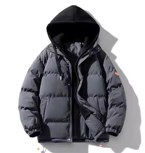 Chaqueta Bomber de Invierno para Hombre, de Algodón, con Cierre de Cremallera, Estilo Moderno, de Dos Piezas, con Capucha y Cuello Alto - Product Image 3