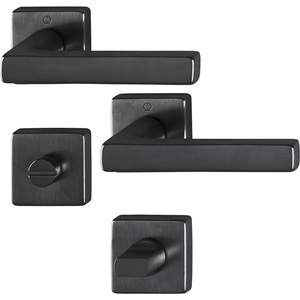 Juego de Rosetas de Latón para Puertas Interiores F96-1-R Cuadradas SK/OL DIN Izquierda/Derecha HOPPE - Product Image 1