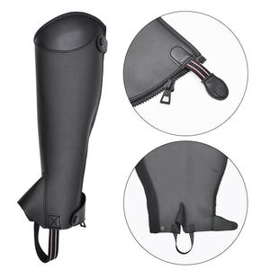 Chaps d'équitation mi-longues pour hommes, en cuir professionnel, légers, de haute qualité, avec logo personnalisé, très demandés - Product Image 5