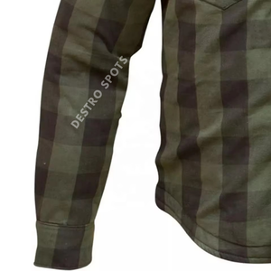 Vente en gros d'usine Chemises en flanelle à carreaux pour hommes Chemisier de couleur bicolore personnalisé Chemises pour hommes de grande taille - Product Image 6