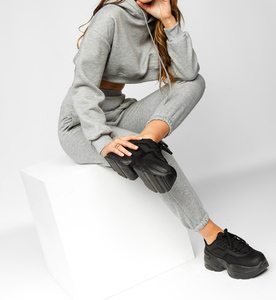 Nouveauté : Survêtement deux pièces en coton 100 % respirant, style hip-hop, avec logo personnalisé imprimé en DTG, pull-over décontracté - Product Image 6