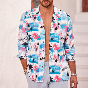 Meilleure vente chemise de vacances hawaïennes à manches courtes pour l'été à la plage/nouveau design de chemises hawaïennes en coton à fibres personnalisées - Product Image 3