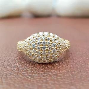 Anillo de Bodas de compromiso de moissanita solitario de moda de Plata de Ley 925 personalizado 100% satisfacción 14K 18K oro conjunto de anillos de diamantes - Product Image 1