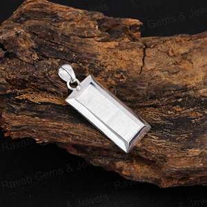 High Quality 925 Silver Rectangle Collet Cup Charm Blank <b>Pendant</b> Bezel Setting 12x25mm <b>Ashes</b> Resin Work Keepsake Jewelry - Product Image 5